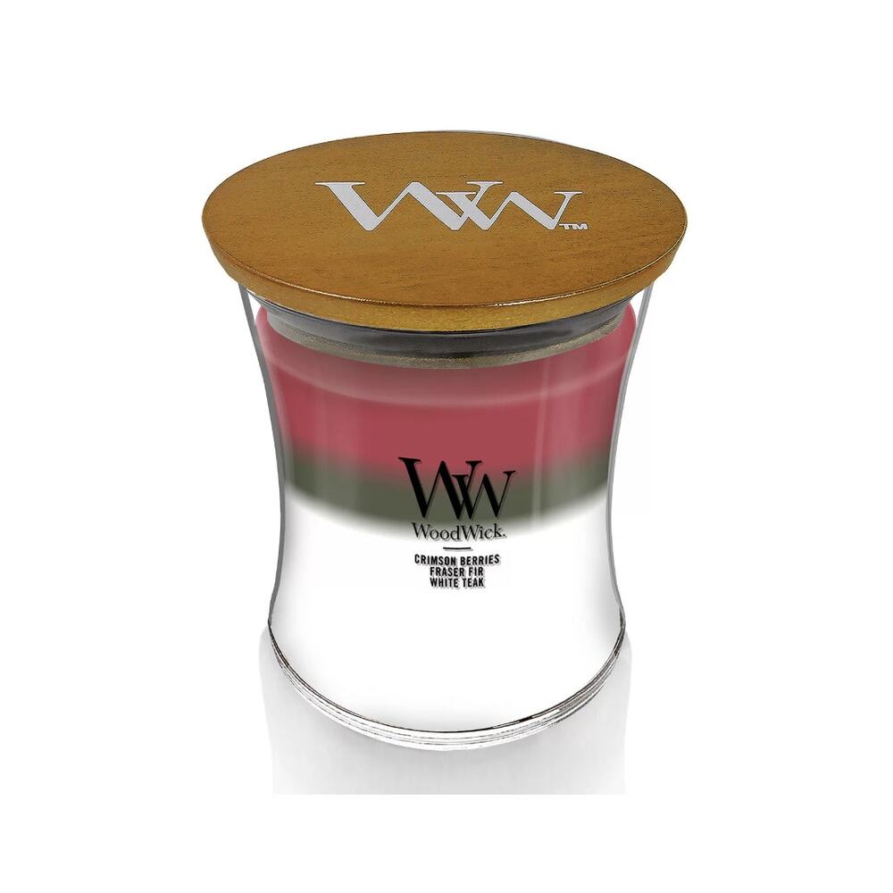 NEW Candle WoodWick Winter Garland Trilogy Medium Hourglass Gift Chrismtas